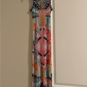 SKIMS Summer Mesh High Neck Long Dress - Deco Train NWT Size Small